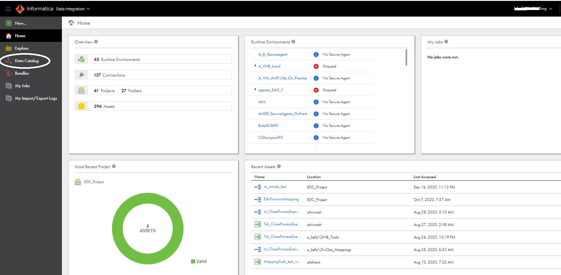 Solution Accelerator Enterprise Data Catalog for Cloud Data Integration